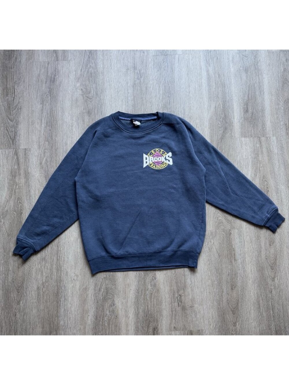 Rare Vintage 90s Brooks Cross Training Crewneck Sweatshirt Gym Run Sports Medium